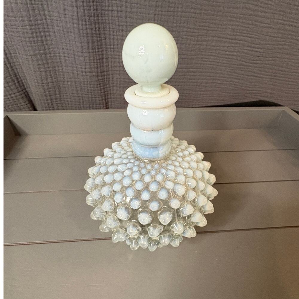 Fenton Art Glass Opalescent Hobnail Perfume Bottle - Picture 2 of 6